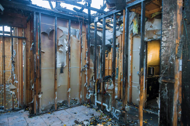 Professional Fire Damage Removal technician working in Clinton, NJ